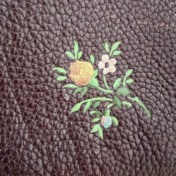 Coach Dark Brown Floral Shoulder Bag - Picture 6 of 11